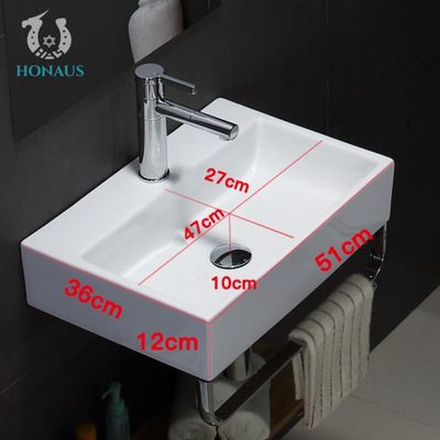 Multifuction Rectangular Wall Hanging Wash Basin Wall Hung Lavatory Sink