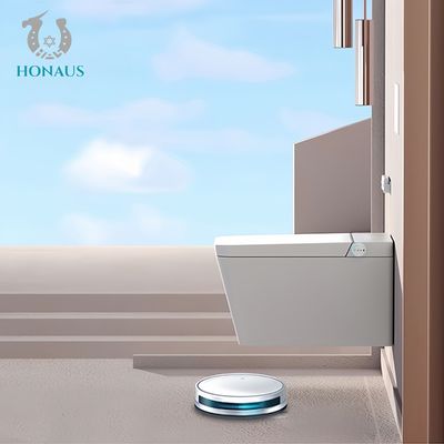 Wall Hung Smart Intelligent Toilet Bowl Nano Glaze Multi Function Luxury Hotel
