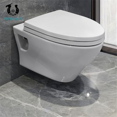 Easy Clean Wall Hung Toilet Bowl Concealed Cistern P Trap 180mm Strong Wall Mounted
