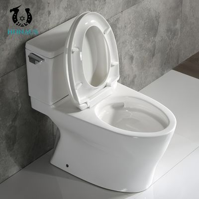 Floor Mounted Two Piece Toilet Bowl Practical Design Style Elongated Shape